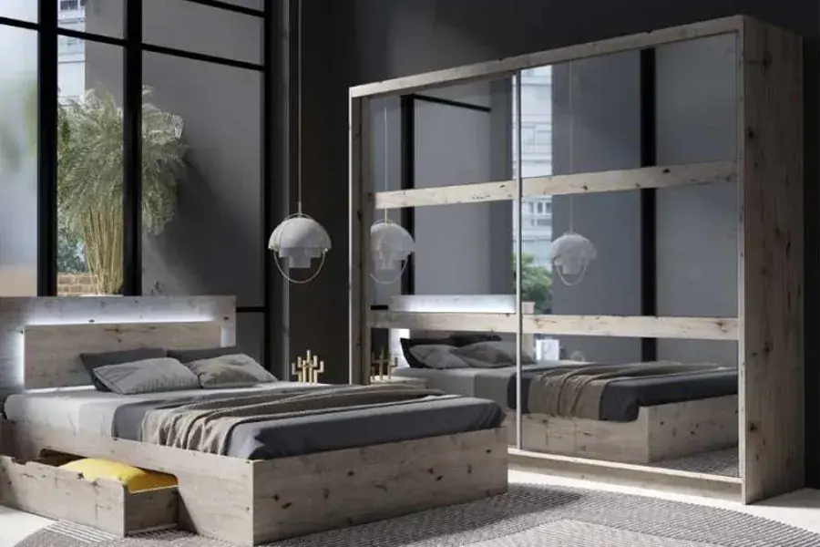 Kledingkast Bora (205 cm) Speciale Aanbieding