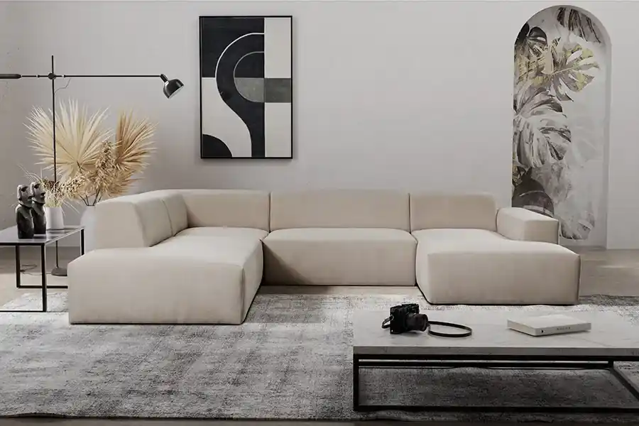Koopje Hoekbank Sorento XXL - beige - rechts