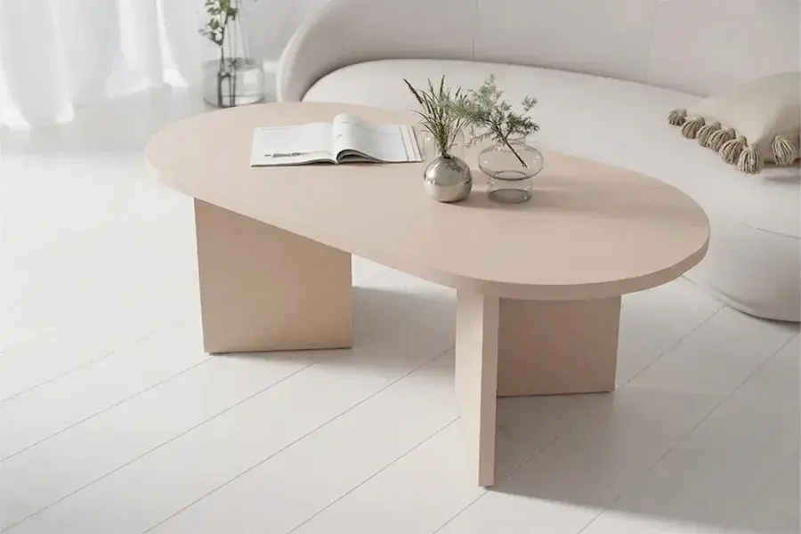Ovale eettafel Ravi - beige Weekendaanbieding