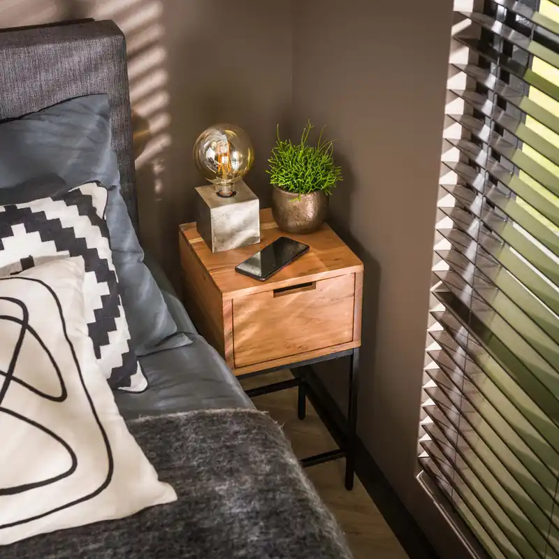 Direct Verzonden Nachtkastje Flat XS 1 lade / Massief acacia