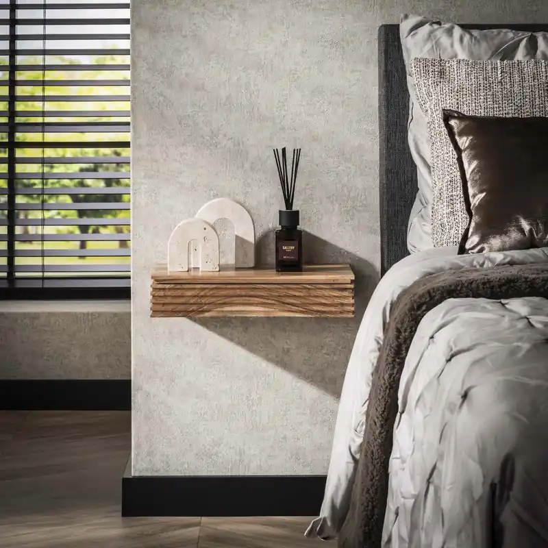 Nachtkastje Layer L 1 lade set van 2 / Massief acacia Fabrieksprijs