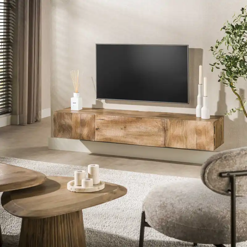 TV-meubel Ocean / Massief mango zand Beste Prijs