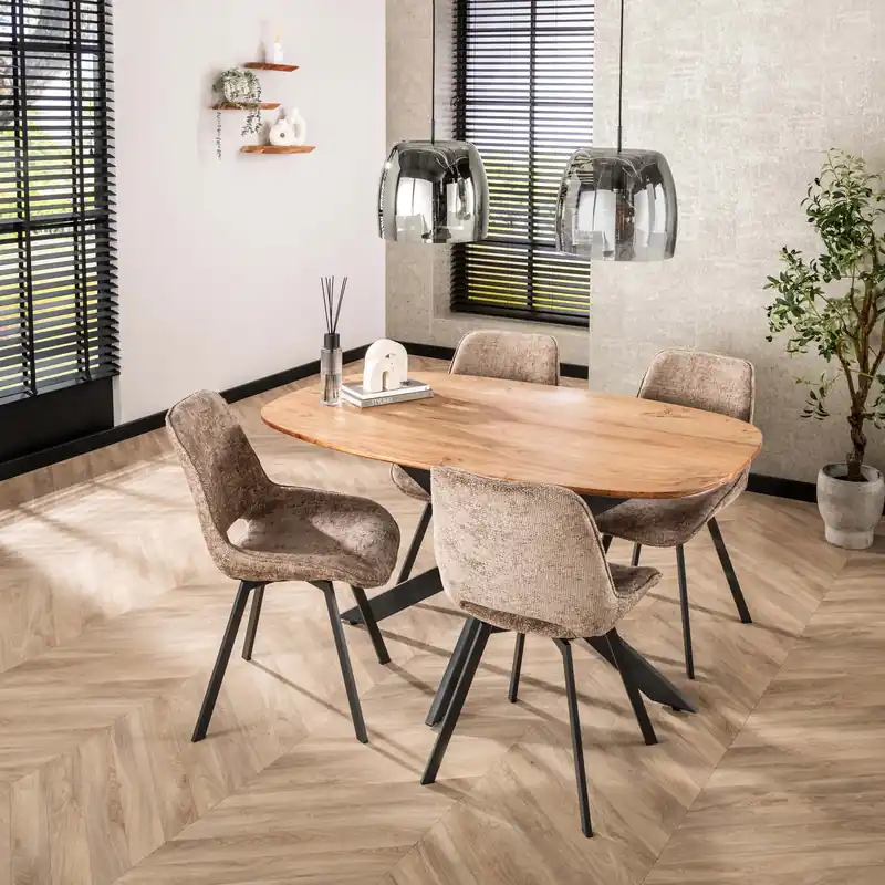 Gereduceerde Prijs Eettafel Arhus Solid deens ovaal 150cm / Massief acacia