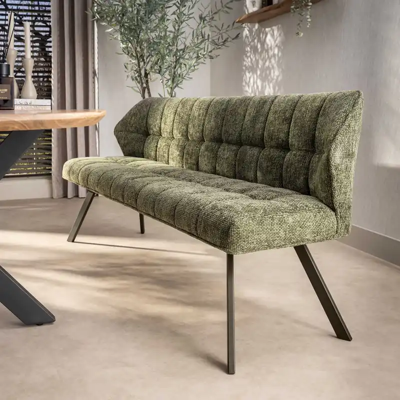 Gereduceerde Prijs Eetkamerbank Raster / Hoven Groen-bruin