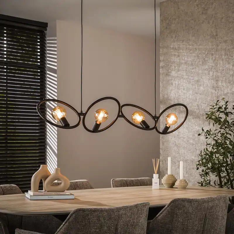 Hanglamp Loop 4-lichts / Artic zwart Must-Have