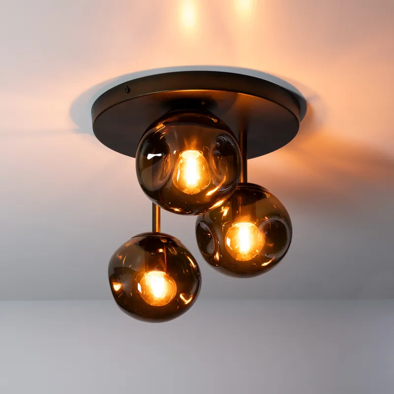 Betrouwbaar Plafondlamp Stellar 3-lichts / Sienna bruin