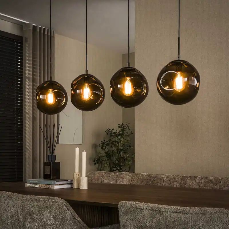 Hanglamp Stellar 4-lichts / Sienna bruin Korting