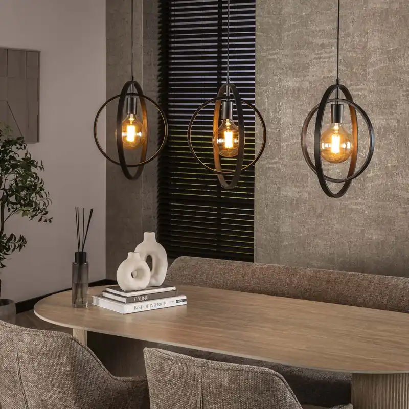Goedkoop Hanglamp Turn Around 3-lichts / Charcoal