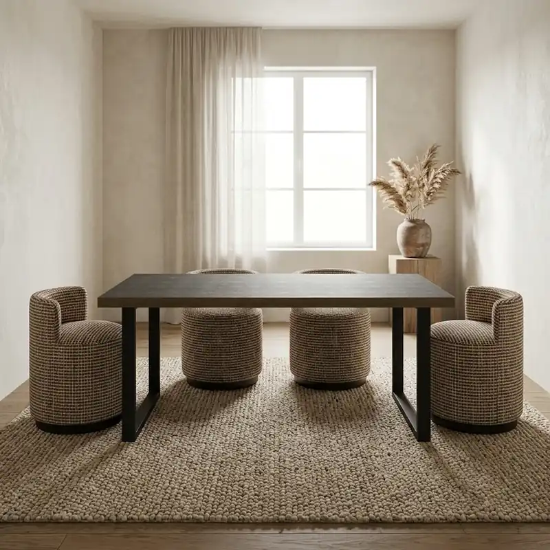 Populair Eettafel Bloomville brass shagreen incl. glass top 230