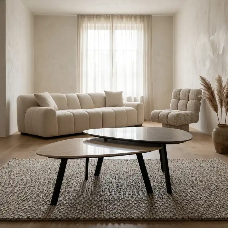 Goedkoop Salontafel Spencer beige (set van 2)