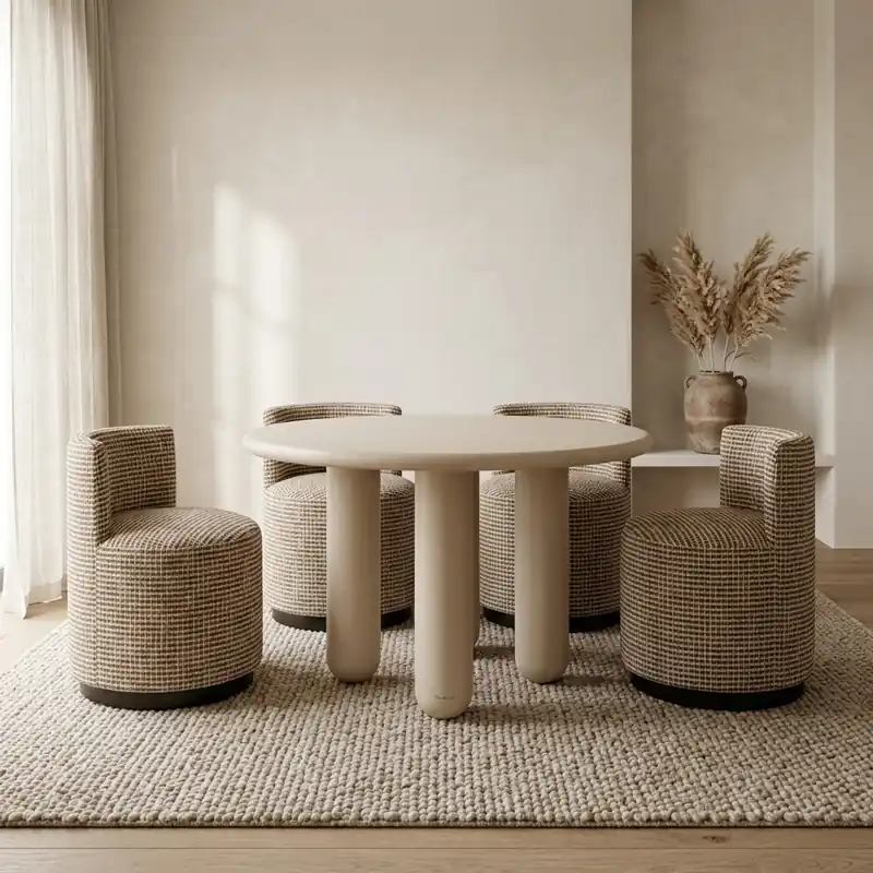 Eettafel Calma beige 120Ø Must-Have