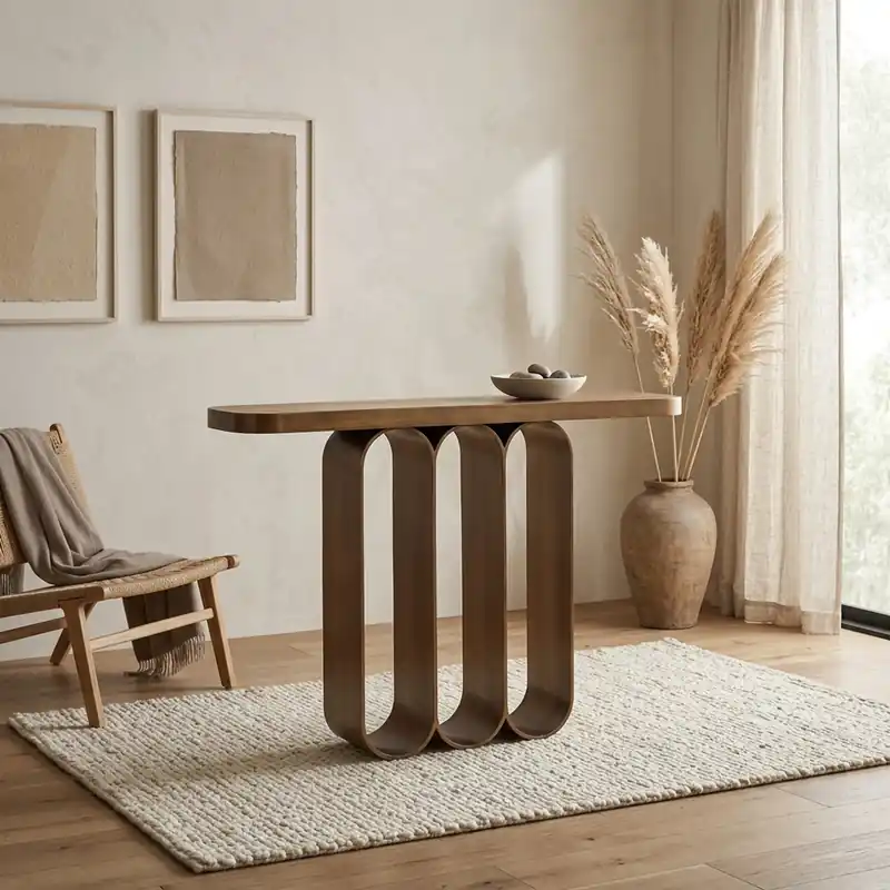Console Locarno brushed gold Veilige Betaling