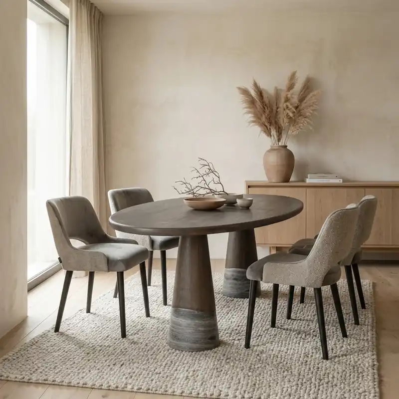 Dagaanbieding Eettafel Harper Smoked charchoal