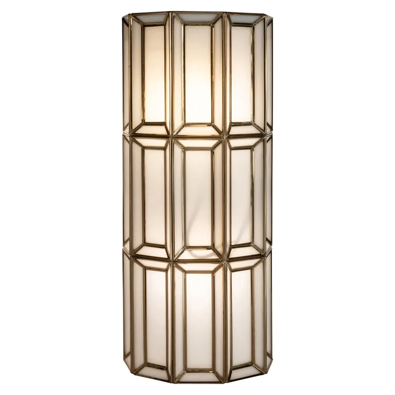 Wandlamp Opal brass antique Beperkt Aanbod