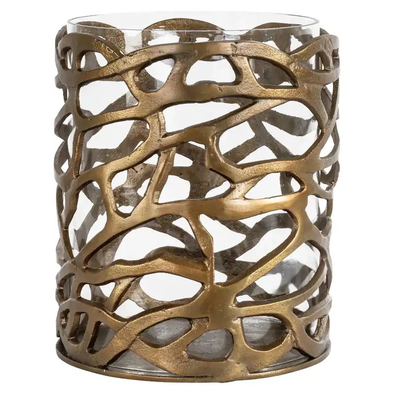 Windlicht Mase brass antique Actieprijs