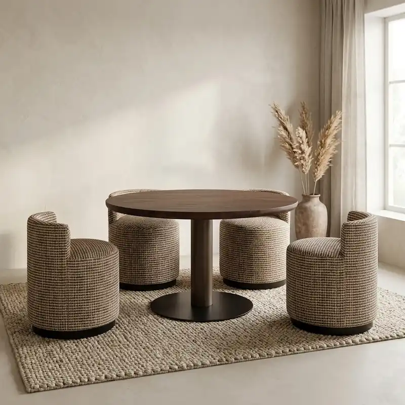 Bestseller Eettafel Baldwin spicebrown 130Ø
