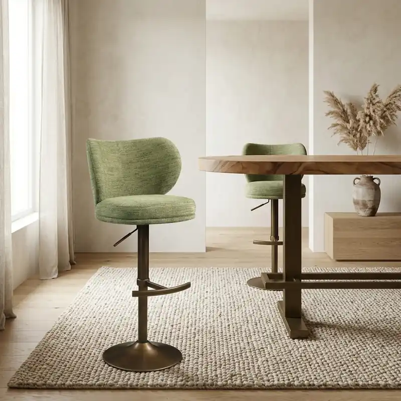 Aanbieding Barstoel Amely pistache softweave draaibaar