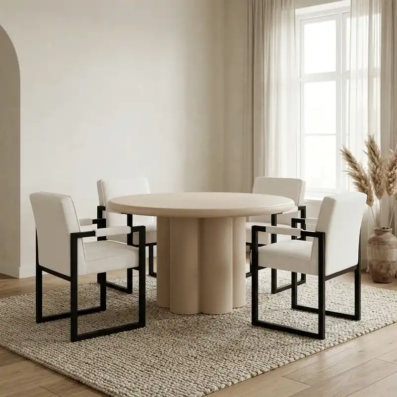 Eetkamertafel Melzo rond beige Bestseller