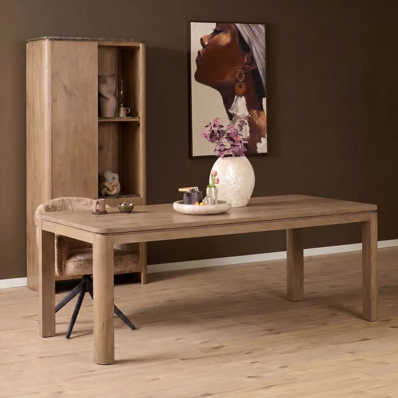 Eettafel Dallas Naturel Mangohout 240 cm Gecertificeerd