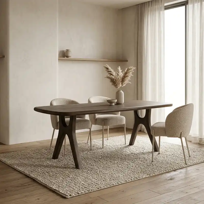 Laatste Kans Eetkamertafel 220, langwerpig met ronde hoeken, Mango Espresso Brown