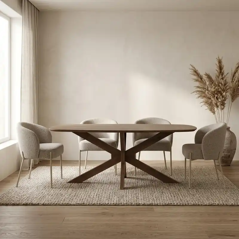 Eetkamertafel 220, Acacia Marron Brown Voordeelprijs