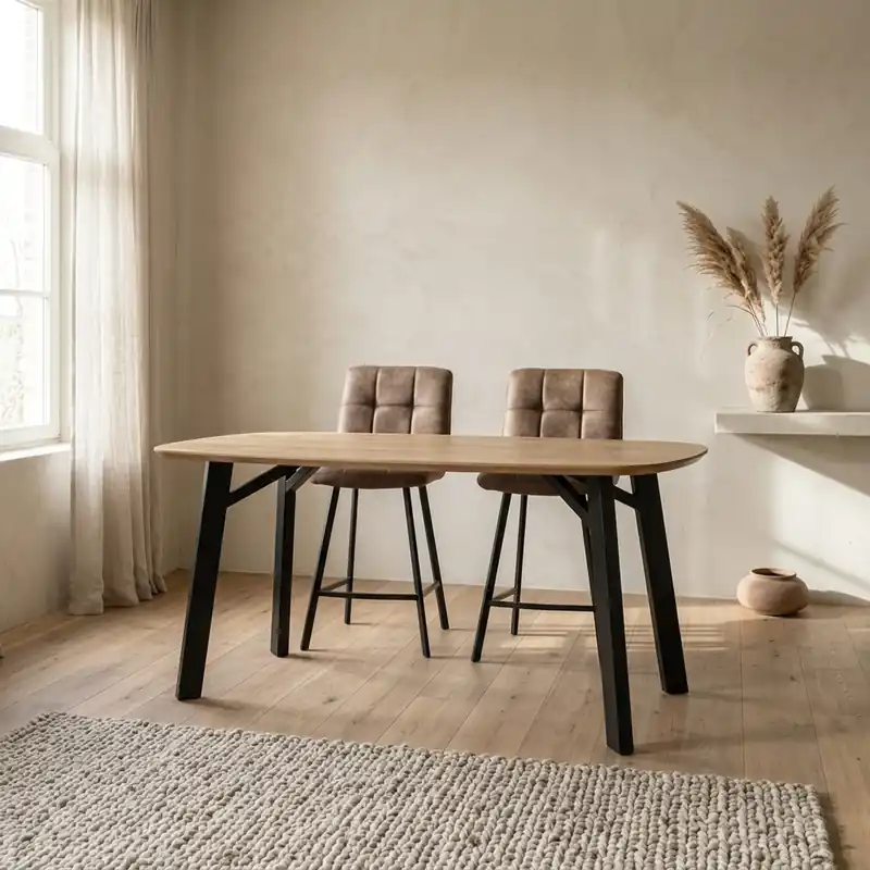 Betrouwbaar Bartafel deens ovaal 160, Mango Smooth Natural