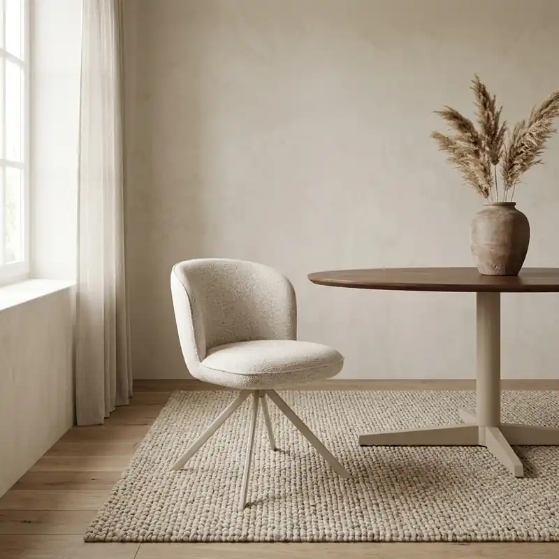 Koop Vandaag Eetkamerstoel Kate off-white draaipoot 360 Present Sandy 121