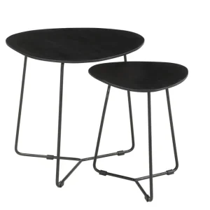 Koop Vandaag Salontafel Ivy black set van 2