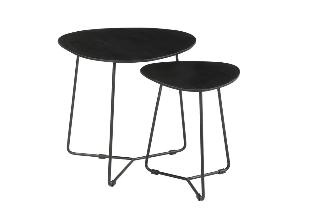 Koop Vandaag Salontafel Ivy black set van 2