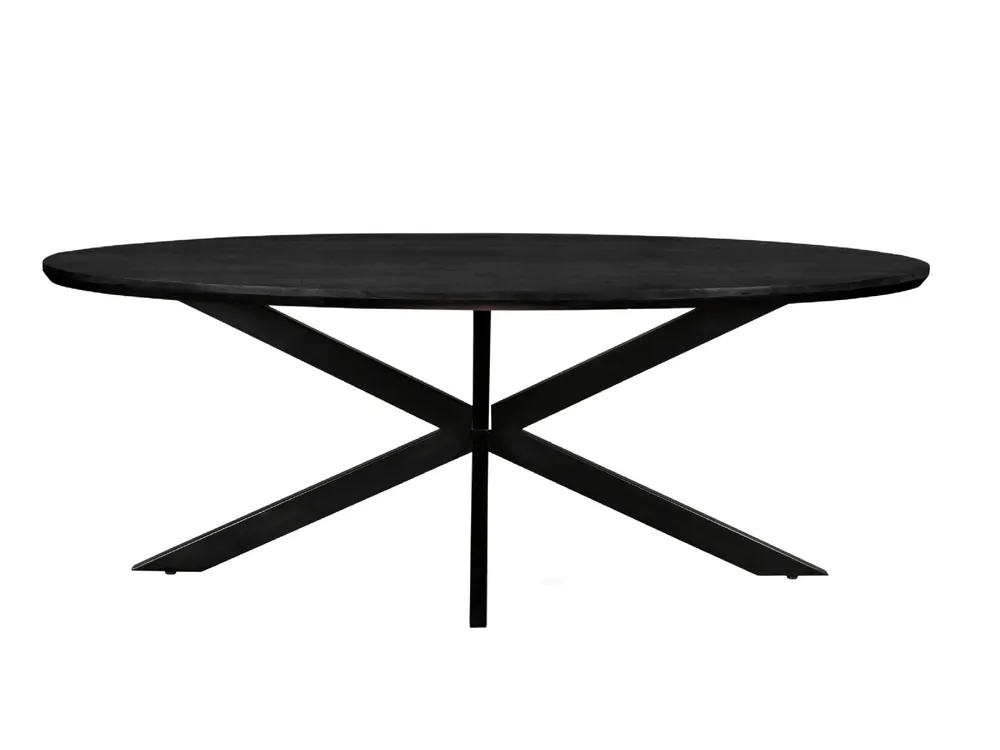 Eettafel Jesper Oval Black 240 cm Koopje