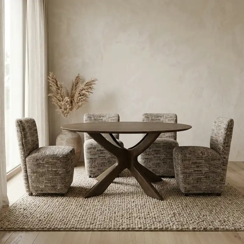 Bestseller Eettafel Montreaux Round Brown 150cm
