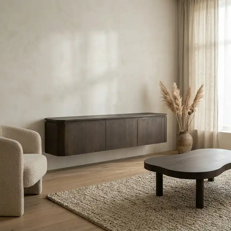 Zwevend tv-meubel Rivano Basalt 180cm Rechtstreeks Van De Fabrikant