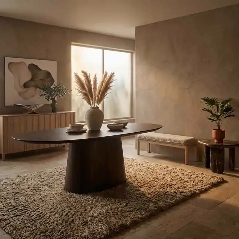 Nieuw Eettafel Aron ovaal 250x110 - bruin
