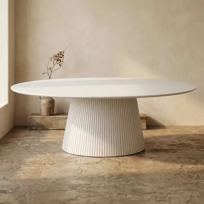 Weekendaanbieding Ovale eettafel Solana Zand Mangohout 210 cm