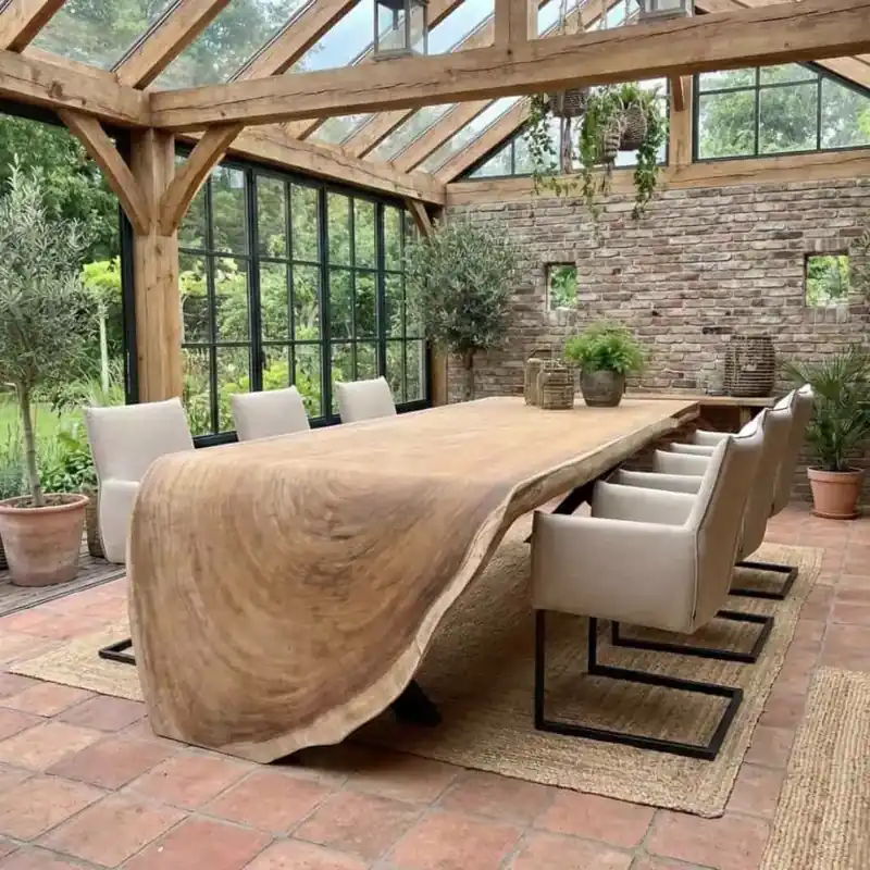 Populair Watervaltafel Suarhout 310cm