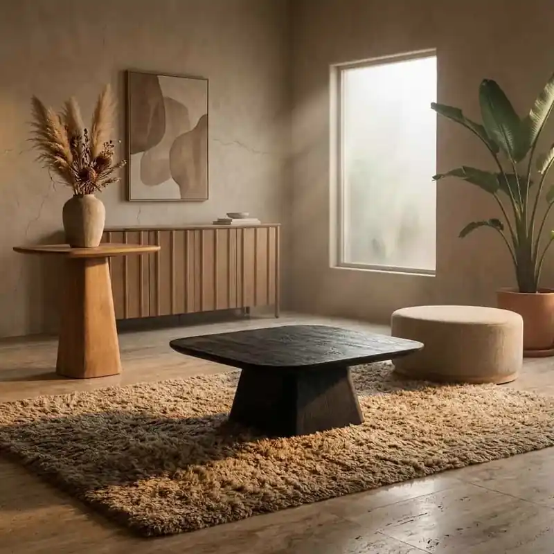 Salontafel Aron vierkant 80x80 - zwart Direct Verzonden