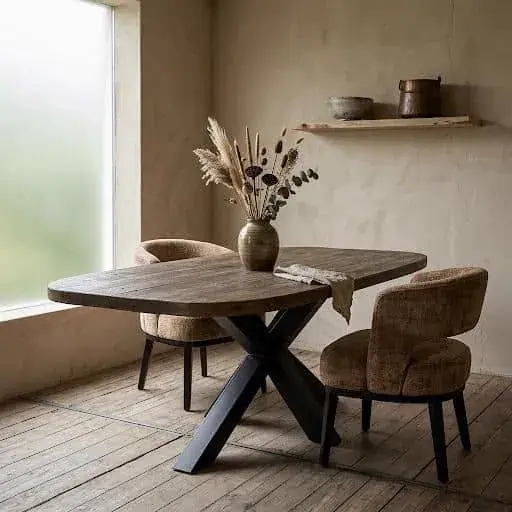 Eettafel Donny Oud Hout Deens Ovaal Merkproduct