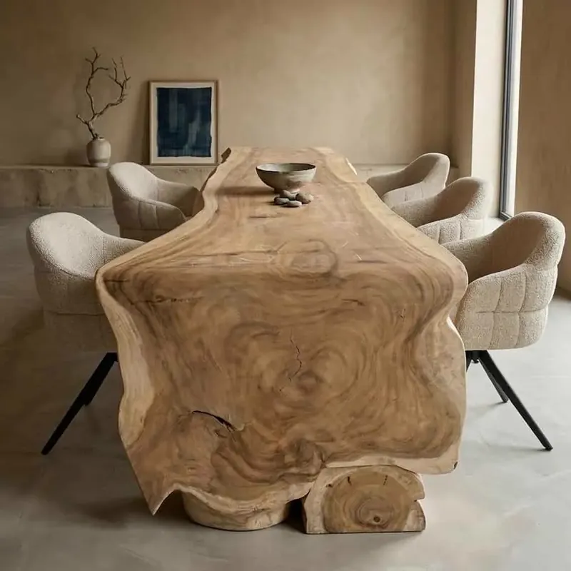 Aanbieding Waterval Boomstamtafel suar 290 cm