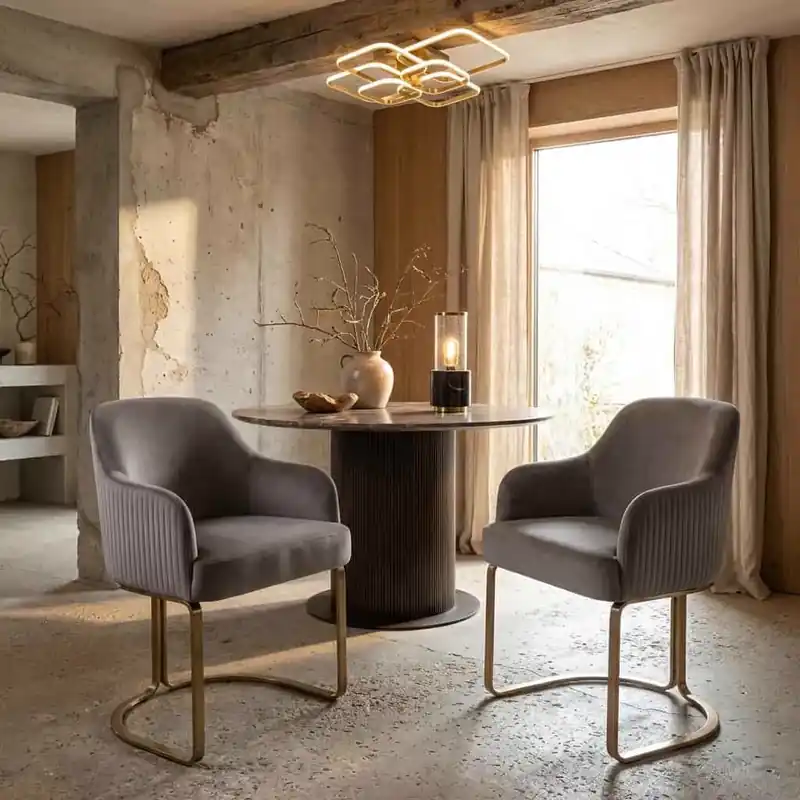 Koop Online Eetkamerstoel Hadley stone velvet
