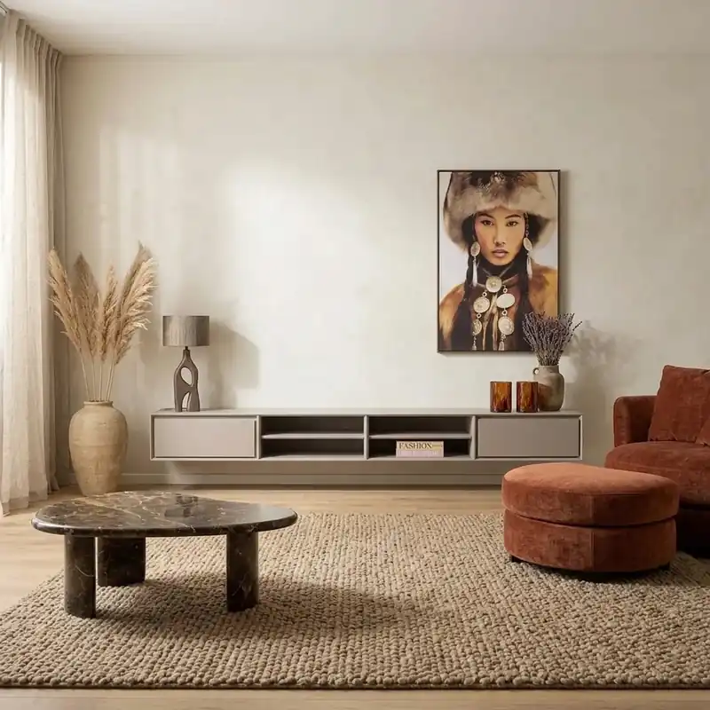Zwevend tv meubel Ambiance Taupe 280 cm Rechtstreeks Van De Fabrikant