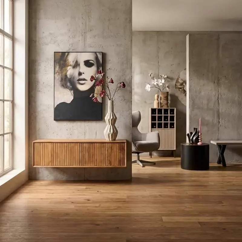 Zwevend tv meubel Madison Natural 120 cm Speciale Aanbieding