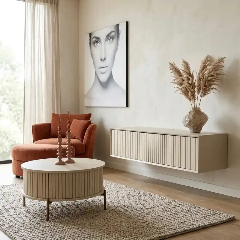Zwevend tv meubel Madison Sand 120 cm Laatste Kans