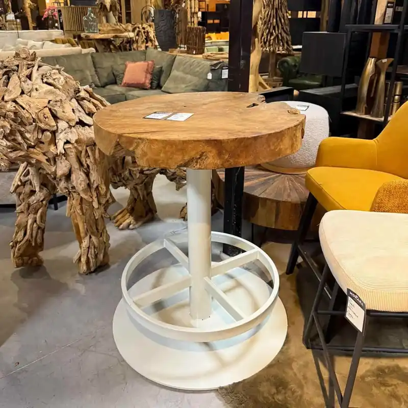 Ronde Countertafel Teakhout Uniek Koop Online