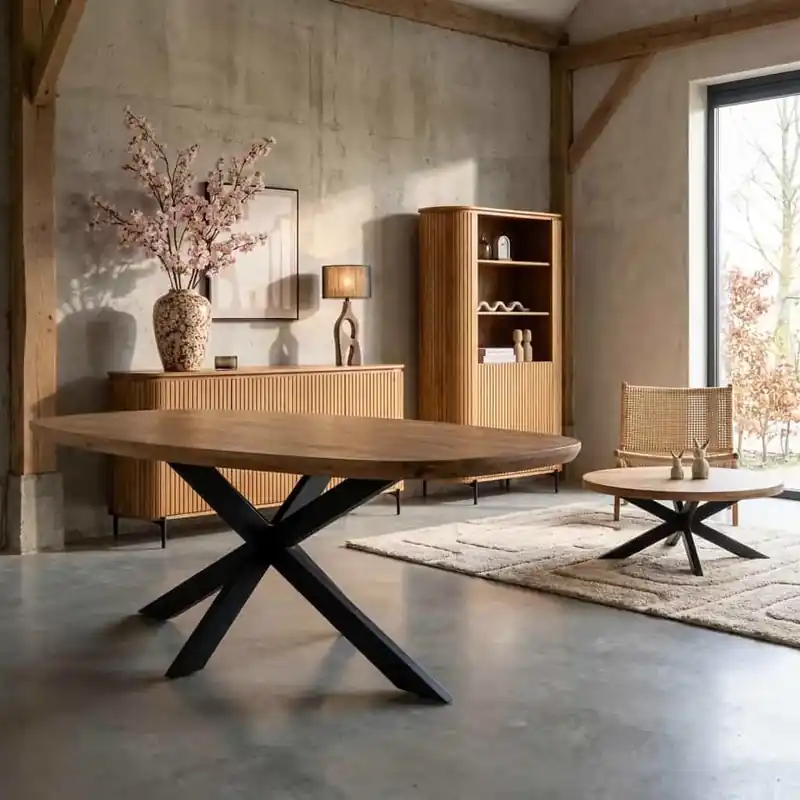 Weekendaanbieding Eettafel Madison Natural 240 cm Deens ovaal