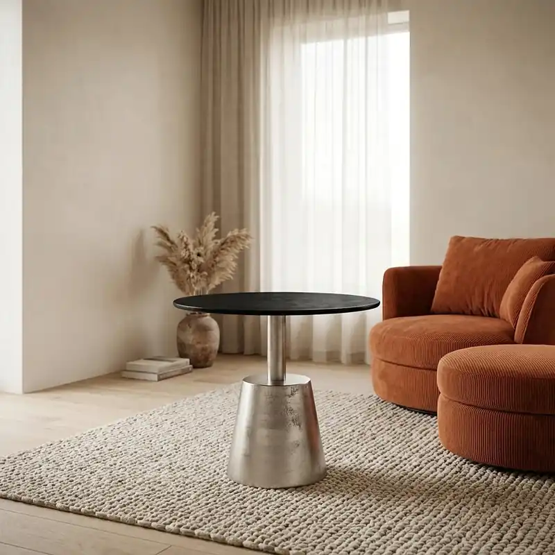 Beperkt Aanbod Sidetable Kian Zwart Zilver