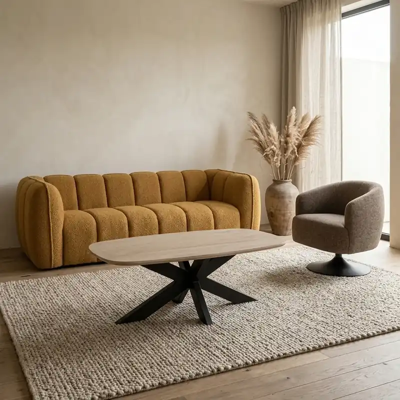 Weekendaanbieding Salontafel deens ovaal 120, Mango Ashblond