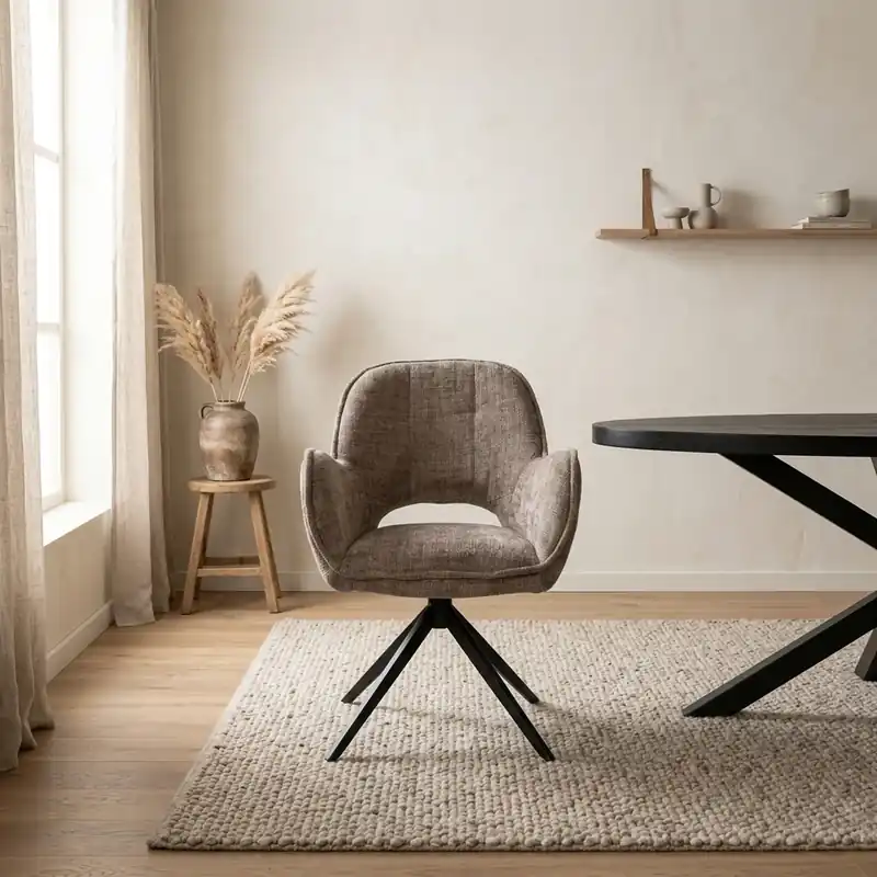 Actieprijs Eetkamerstoel Alicia draaipoot 360ARS Cremona Fur 24