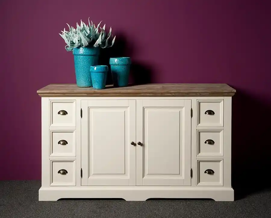 Dressoir Fleur wit 160 cm Express Levering