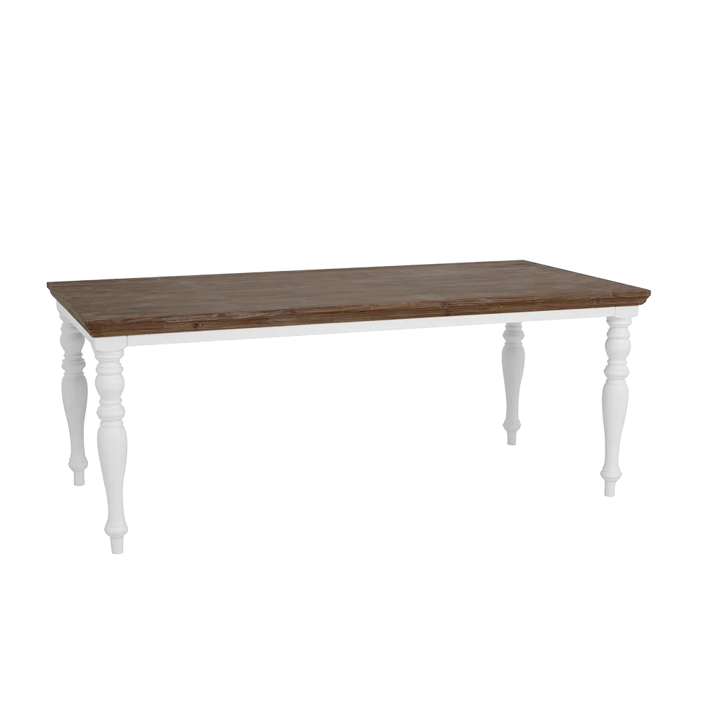 Seizoensaanbieding Eetkamertafel Fleur wit rechthoek 220 cm