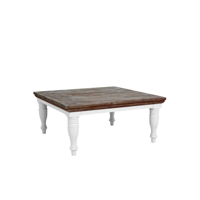 Gratis Retour Salontafel Fleur wit vierkant 100 cm